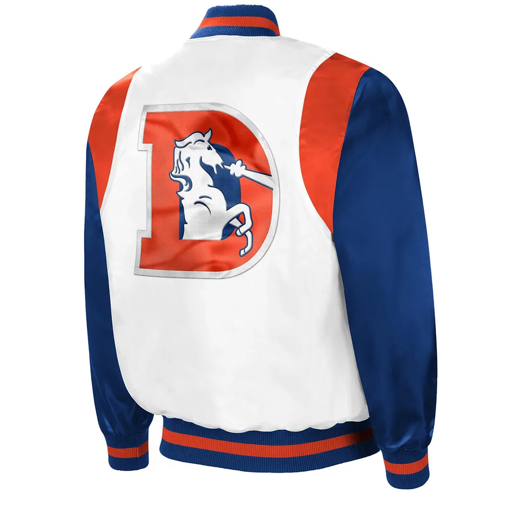 White/Royal Denver Broncos The All-American Satin Jacket