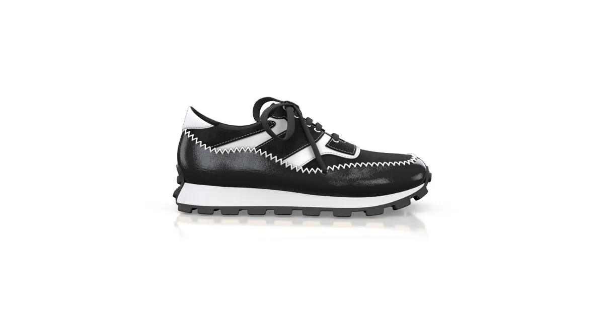 Women's Leather Running Sneakers 55009