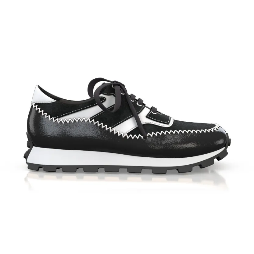 Women's Leather Running Sneakers 55009