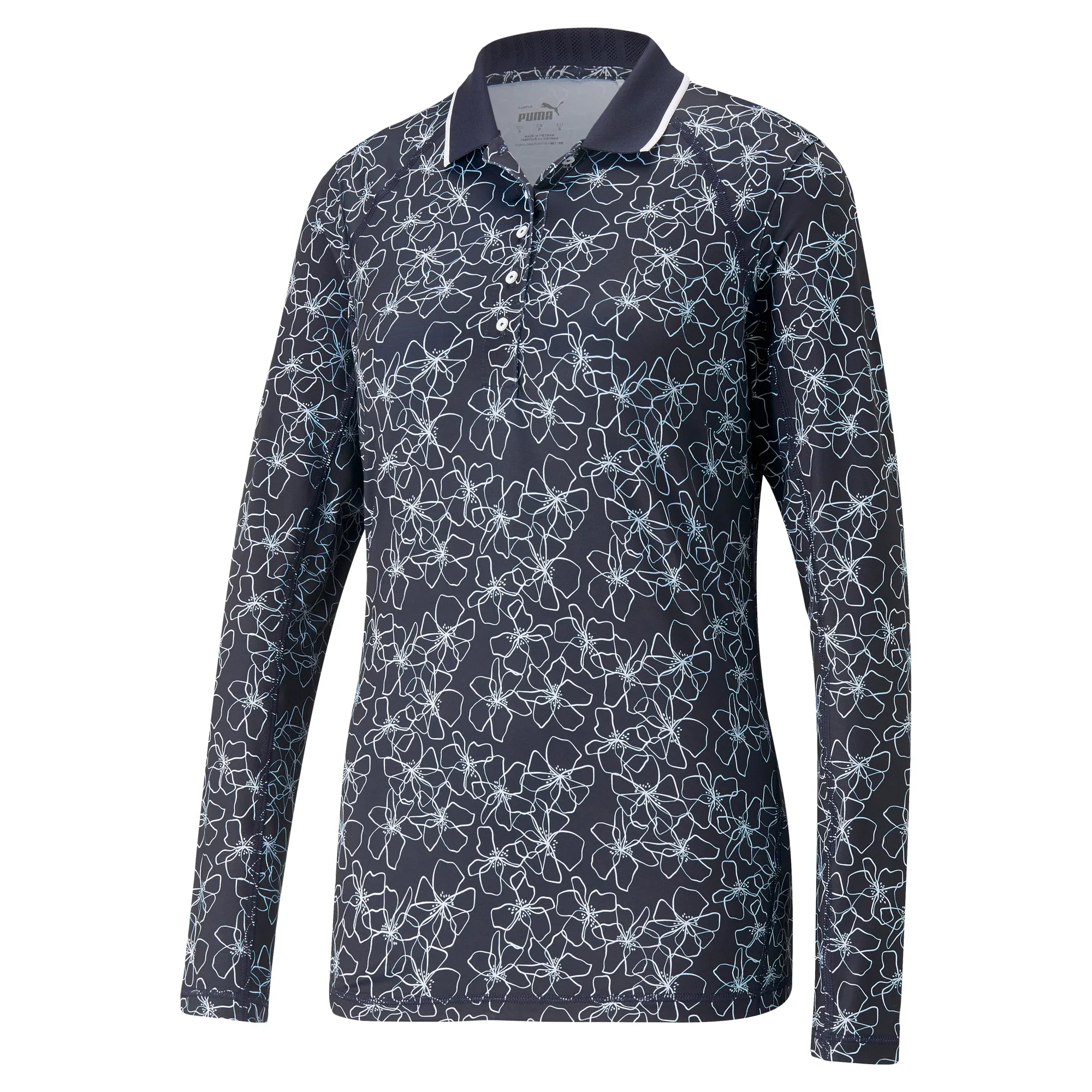 Women's YouV Island Flower Long Sleeve Golf Polo