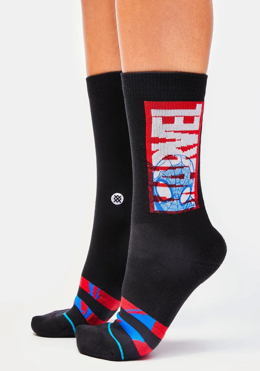 X Marvel The Kid Crew Socks-