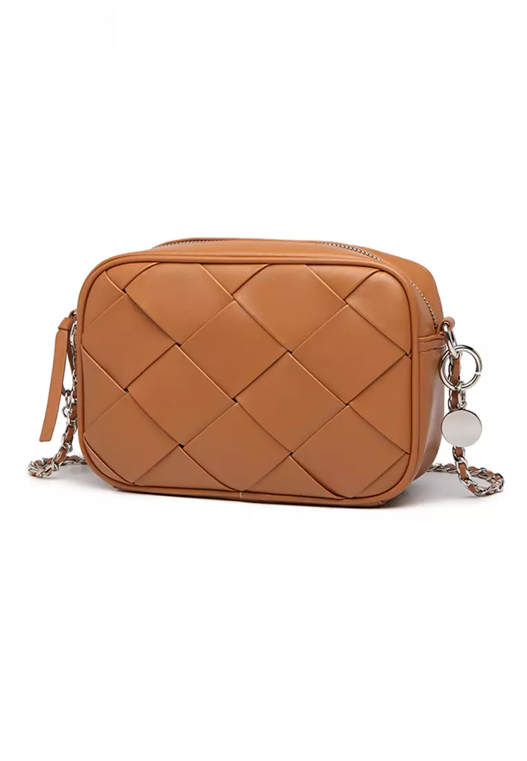 ZITIQUE Faux leather woven cross-body bag